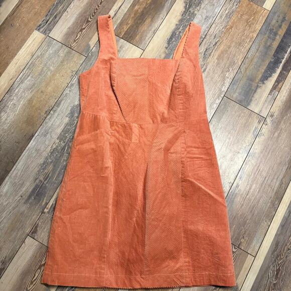 Orange corduroy mini dress|Fall Pumpkin patch | Babydoll y2k - Picture 1 of 5